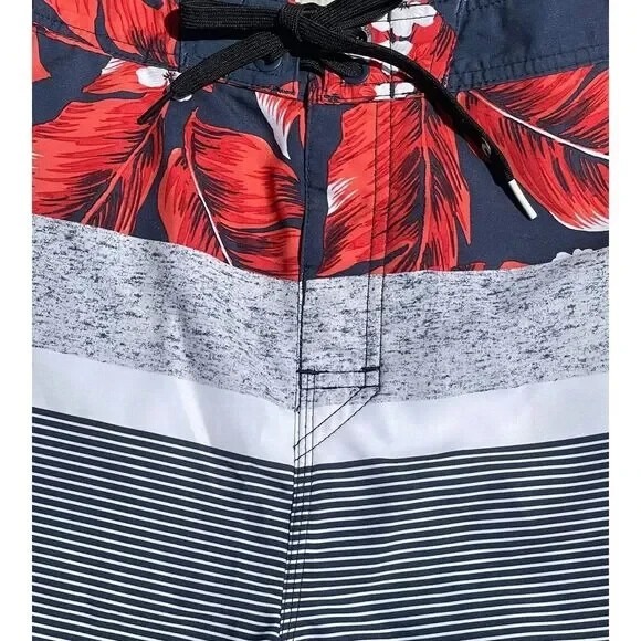 Reef Board Shorts Swim Trunks Floral Striped Mens Size 36 Hybrid Surf‎ Craft - Picture 5 of 10